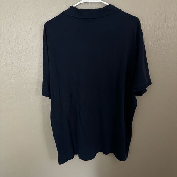 POLO Ralph Lauren Navy Blue Polo Button Up Short Sleeve Size XL standard cut - Picture 6 of 6